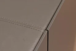 Sideboard mit Vitrine Cube Light Lack Elephant M16 Glas Grauglas O75 Abdeckplatte Leder Quarz Grifflos