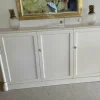 Sideboard MM Stichlack Creme mit Messingapplikationen