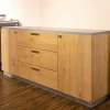 Sideboard MR Tomeo Kerneiche Natur Massiv Griffe Aluminium