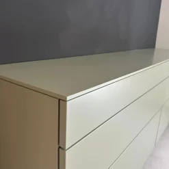 Sideboard Neo Lack NCS S4010 Mintgrün Grün Matt Gestell Metall Chrom Glänzend