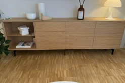 Sideboard Nex Eiche mit 2 Drehtüren Innen P51 Cool Grey