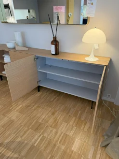 Sideboard Nex Eiche mit 2 Drehtüren Innen P51 Cool Grey