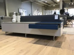 Sideboard Nex Lack Matt Dune 1 Ladenelement In Hochglanz Blue Fußgestell Lack Matt Dune