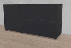 Sideboard Nex Pur Lack 43 Coal Schwarz