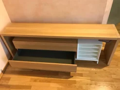 Sideboard Now Spin Eiche Natura Metallgestell Lack Reinweiß Inklusive Beleuchtung