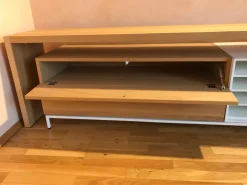 Sideboard Now Spin Eiche Natura Metallgestell Lack Reinweiß Inklusive Beleuchtung