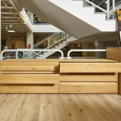 Sideboard Nyon Rustikale Asteiche Massiv Bianco Geölt