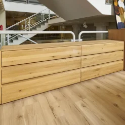 Sideboard Nyon Rustikale Asteiche Massiv Bianco Geölt