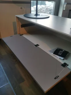 Sideboard Pass-Word Holz Eukalyptus Matt Lackiert Kieselgrau Und Ton