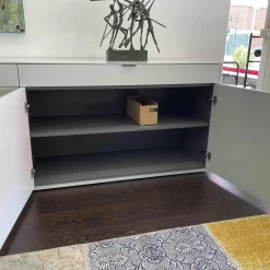 Sideboard Pulse Stehend Außen A02 Ice Mattlack Innen A25 Taupe Mattlack