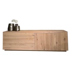Sideboard Puro Wave Massivholz Eiche Weiß Geölt Rückwand Lichtgrau Lackiert Sideboard Puro Wave Massivholz Massivholz Eiche Weiß Geölt Rückwand Lichtgrau Lackiert