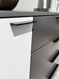 Sideboard 2R Kara Frame Lack Weiß Und Mantelseiten Feinschliff Grigio Schwarz