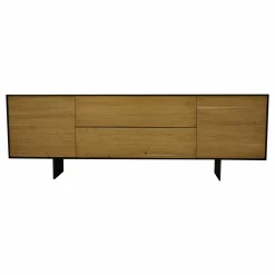 Sideboard Rialto Fly Metal Fronten Eiche Vintage B3 Korpus und Wangen Eisen Titan Effekt