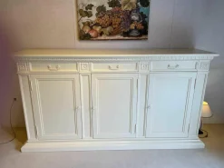 Sideboard Schleiflack Weiss Massivholz