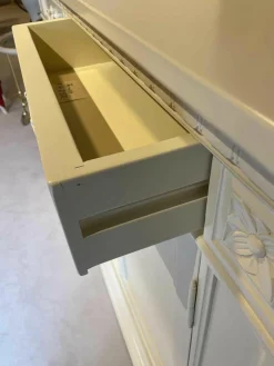 Sideboard Schleiflack Weiss Massivholz