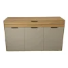 Sideboard Scottsdale Lack Samtgrau Grau Wildeiche Soft Gebürstet
