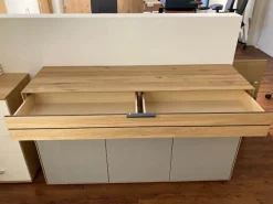 Sideboard Scottsdale Lack Samtgrau Grau Wildeiche Soft Gebürstet