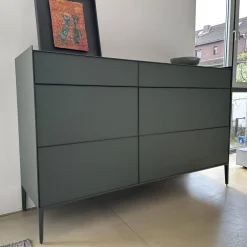 Sideboard Self Bold Glas Matt Verde Lichte 147 Grün Gestell Metall Verde Lichte 314 Grün Lackiert