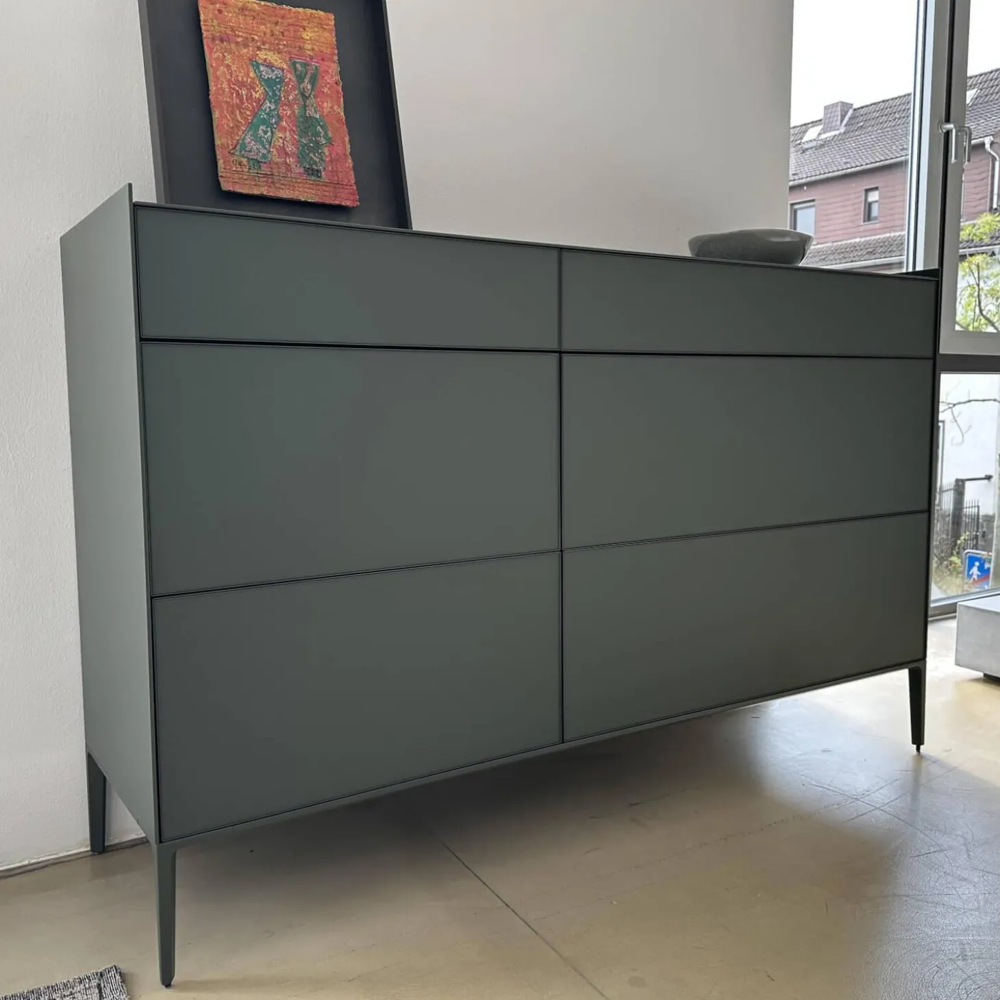 Sideboard Self Bold Glas Matt Verde Lichte 147 Grün Gestell Metall Verde Lichte 314 Grün Lackiert