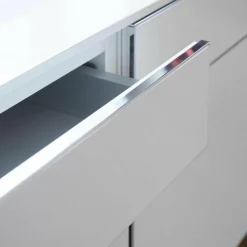 Sideboard Side H o1 Hochglanz Weiß Kufengestell