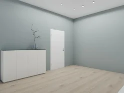 Sideboard Tavi Lack Schneeweiß M03 Abdeckplatte Lack Laguna M80 Grau