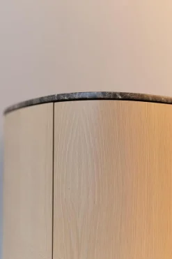 Sideboard Tesaurus Front Eiche Hell Innen Ahorn Frise Abdeckplatte Marmor Emperador Grau