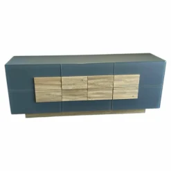 Sideboard V-Montanara Wildeiche Geölt Front Glas Grau