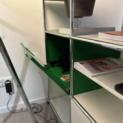 Sideboard Weiß Grün mit Rollbox Grün