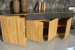 Sideboard WK 456 Wildeiche Bianco Lack Braun