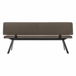 Sitzbank Carim Leder Donna 800 Schwarz Gestell Metall Schwarz Beschichtet