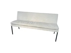 Sitzbank Monza Stoff Rebell Cream Beige Gestell Schwarz Pulverbeschichtet