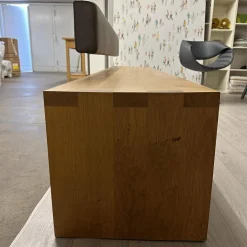 Sitzbank SC02 Europäische Eiche Natur Geölt Rückenteil Bezug Leder Elefant Anthrazit