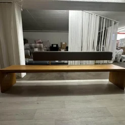 Sitzbank SC02 Europäische Eiche Natur Geölt Rückenteil Bezug Leder Elefant Anthrazit