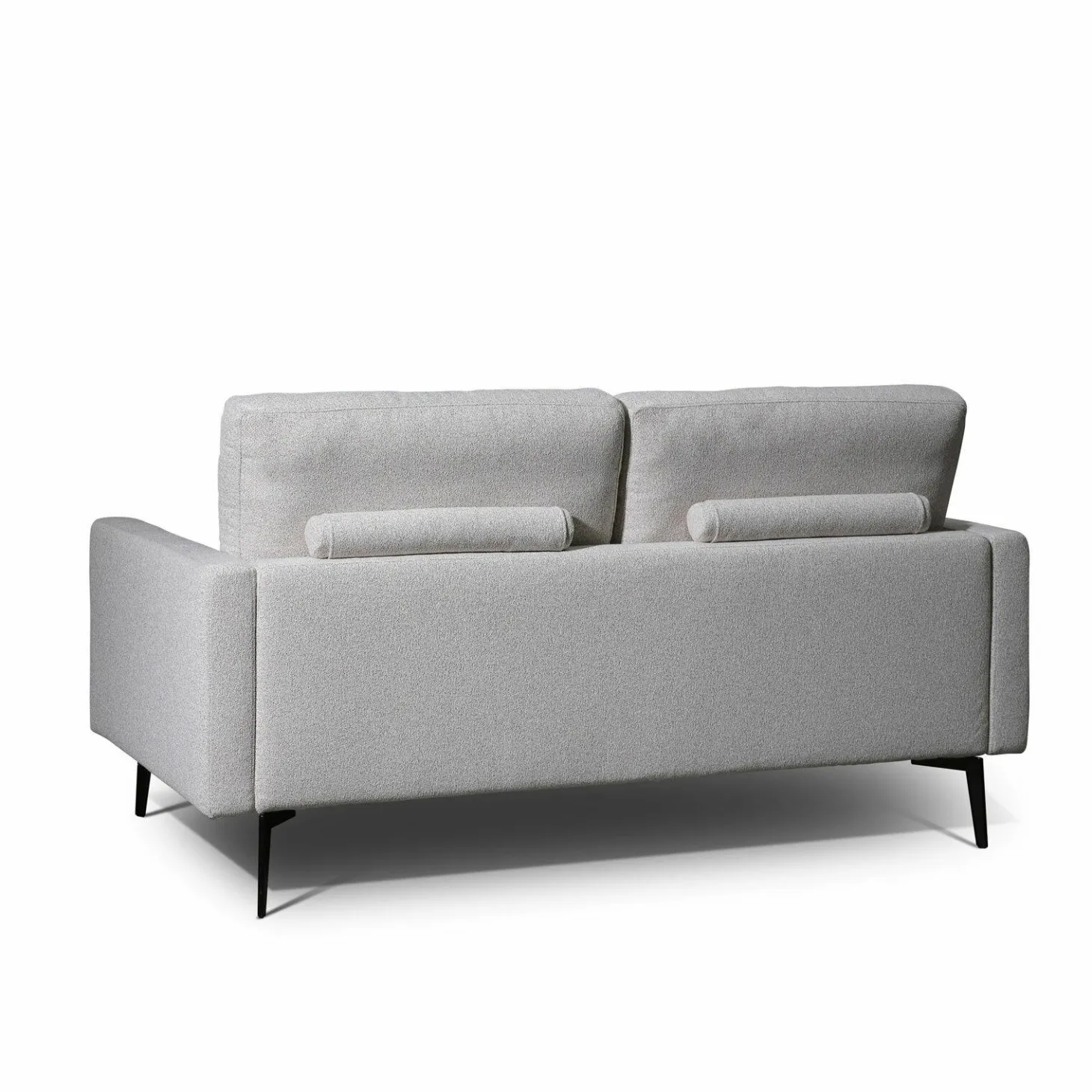 2-Sitzer Sofa Altopiano Stoff AB Chill JAB 1026-071 Grau Füße Metall Schwarz Gepulvert