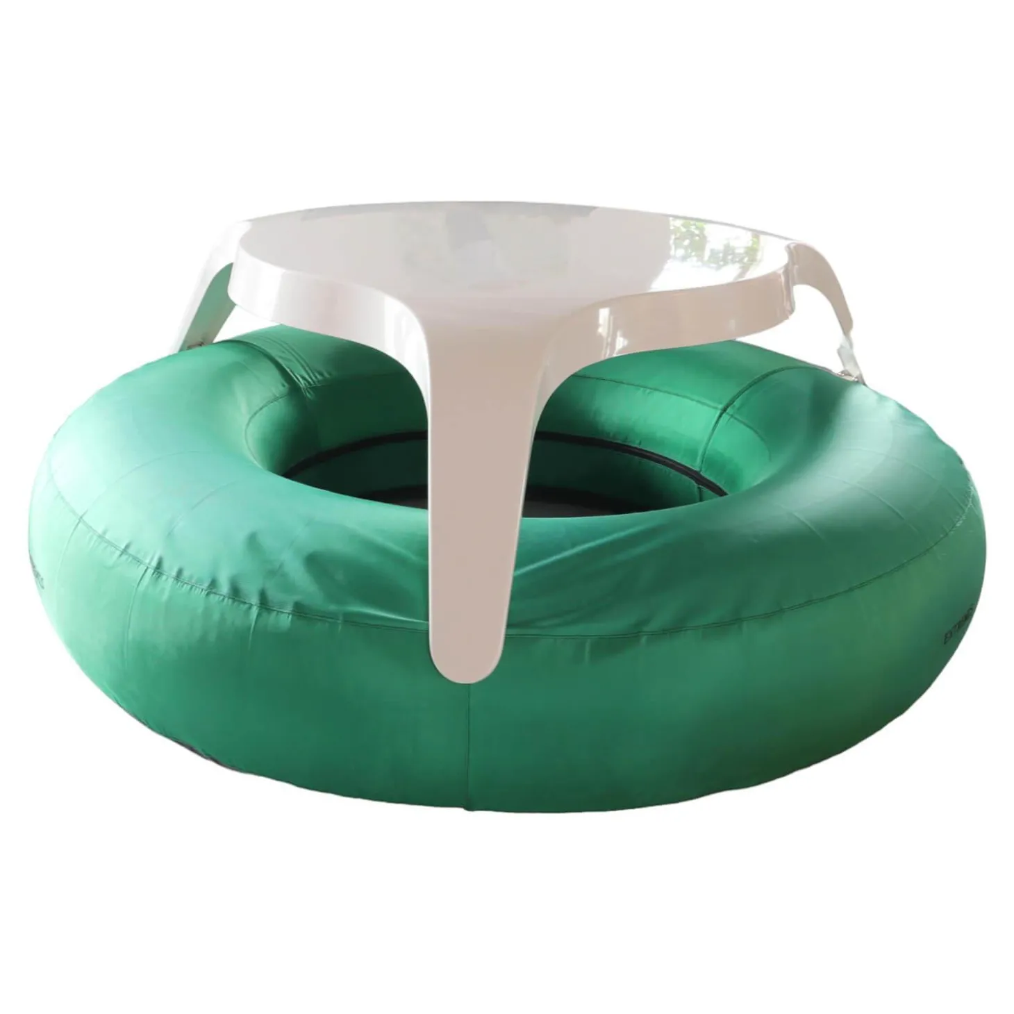 Sitzgruppe Donuts Autoreifen Grün Tisch Weiß