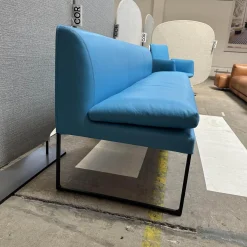 Sitzgruppe Jalis Und Mell Leder 109 Napoli 5856 Petrol Blau Gestell Draht Schwarz Pulverbeschichtet