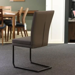 Sitzgruppe Lavie Color Line Leder Napoli Anthrazit Und Schiefergrau Gestell Eisen Schwarz Ohne Tisch