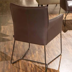 Sitzgruppe Picara Leder 3 Lomé Anthrazit Und Stoff VI Hugo Mustard Gelb Gestell Metall Schwarz