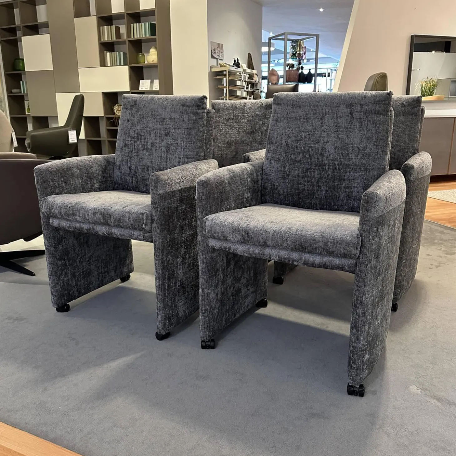 Sitzgruppe Stoff Jab 2 211094 Grau Füße Schwarz