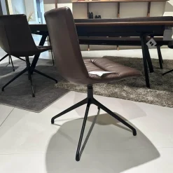 Sitzgruppe Stuhl Marel Und Bank Carim Leder Vitoria Ebony 2122 Dunkelbraun Braun Gestell Aluminium Schwarz