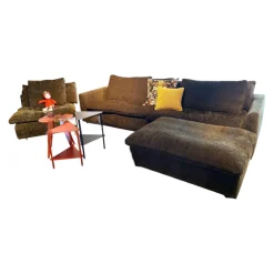 Sitzgruppe Ulf Stoff Diamond Moss 1125 Grün Kunststoffgleiter Schwarz