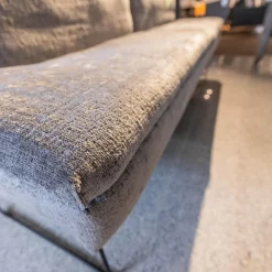 Sitzgruppe WK 790 Bezug Stoff B3094 Basalt Grau Gestell Metall Schwarz