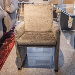 Sitzgruppe WK 790 Bezug Stoff B3094 Basalt Grau Gestell Metall Schwarz