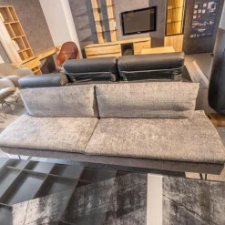 Sitzgruppe WK 790 Bezug Stoff B3094 Basalt Grau Gestell Metall Schwarz