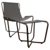 Sling Sessel Mit Hocker Stoff Elitis Lontan Gestell Brüniertes Messing