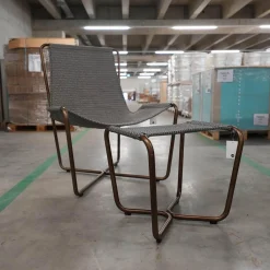 Sling Sessel Mit Hocker Stoff Elitis Lontan Gestell Brüniertes Messing