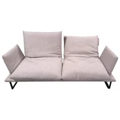 Sofa 18007 Stoff Platin Grau 1110/60 Fuß Kufe Schwarz mit Drehfunktion