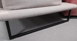 Sofa 18007 Stoff Platin Grau 1110/60 Fuß Kufe Schwarz mit Drehfunktion