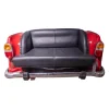 Sofa 21689 Vintage Autoform Ambassador mit Scheinwerfern Leder/Metall schwarz-rot