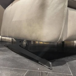 Sofa Adora Bezug Leder Kenia LG1 Grey Grau Füße Schwarz 01BL